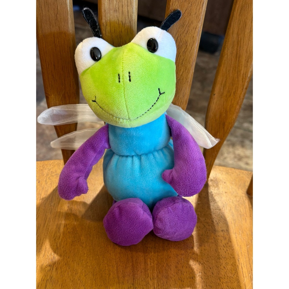 NO TAG Plush Firefly Lightning Bug Stuffed Animal Green Blue Purple Mesh Wings